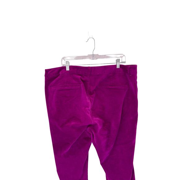 Old Navy Purple Velvet Plus Office Work Business Mid-Rise Pixie Pants Size 18 - Picture 9 of 13